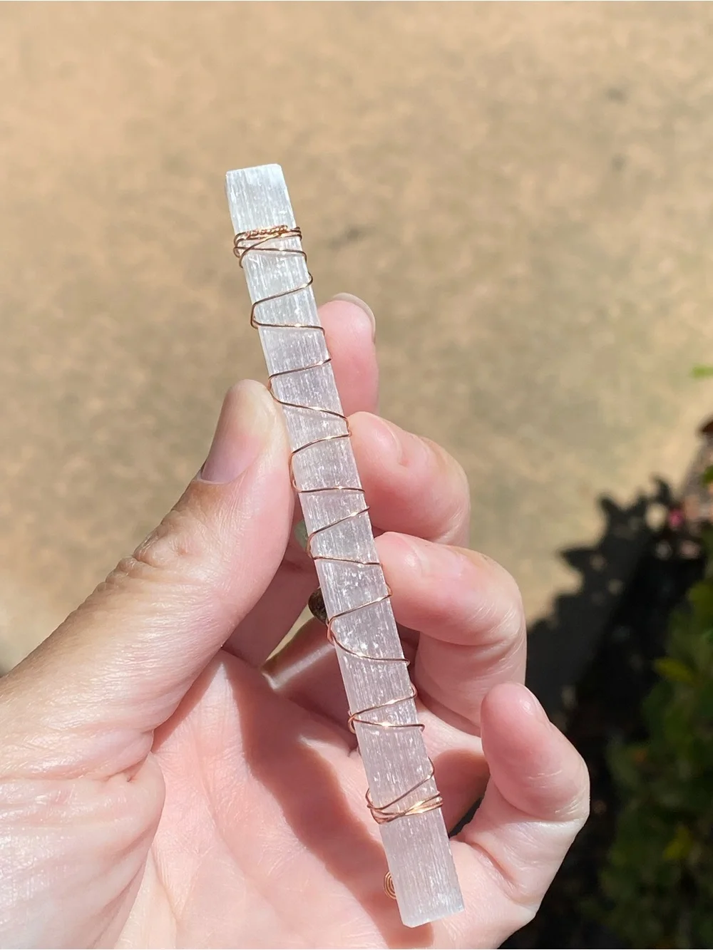 Selenite 7 Chakra Wand Mixed Crystals - Meditation, Reiki, Crystal Decor